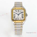 GF Factory Cartier Santos de GF MIYOTA9015 Watch 35.1mm Two Tone Quick-change Strap